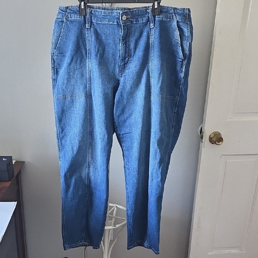 Old Navy Womens OG Loose Highrise Bootcut Fit Blue Jeans Sz 22